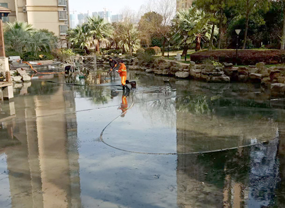 景泰景观池淤泥清理